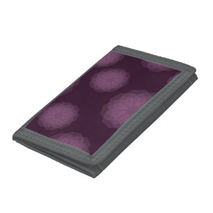 Purple, cool, trendy modern simple floral abstract tri-fold wallet