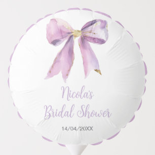 Purple Coquette Bow Bridal Shower Balloon