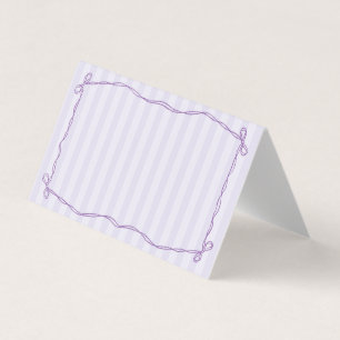 Purple Coquette Bow Pastel Place Card Table Decor