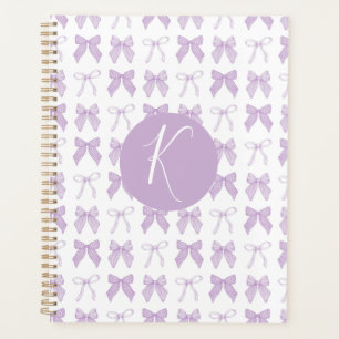 Purple Coquette Bow Personalize Planner