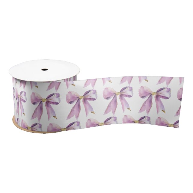 Purple Coquette Bow Satin Ribbon (Spool)