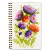 Purple Coral Watercolor Botanicals