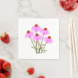 Purple Cornflowers Napkins