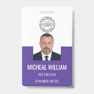 Purple Corporate ID Badge