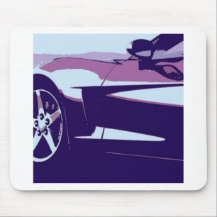 Purple Corvettes Mouse Pad