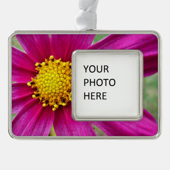 Purple Cosmos Wildflower Christmas Ornament (Front)