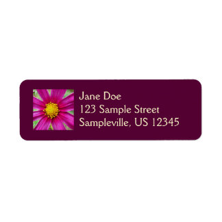 Purple Cosmos Wildflower Label