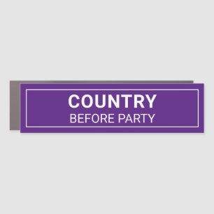 Purple Country Before Party Political  Car Magnet