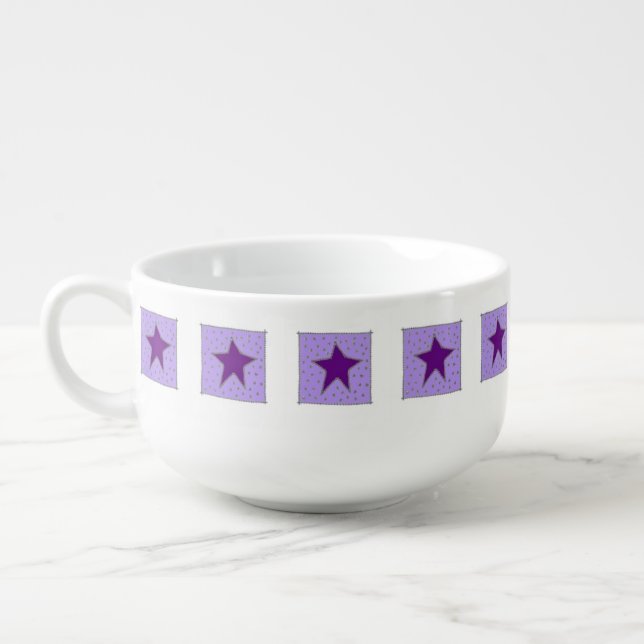 Purple Country Star Soup Mug (Right)
