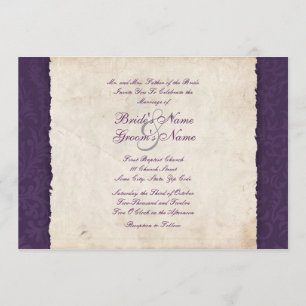 Purple Country  Wedding Invitation
