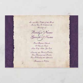 Purple Country  Wedding Invitation