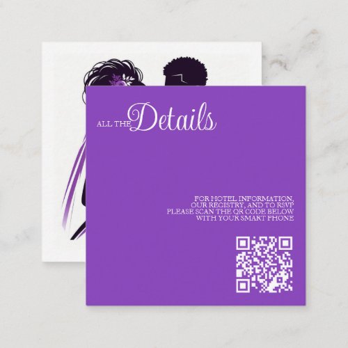 Purple Couple Enclosure Card