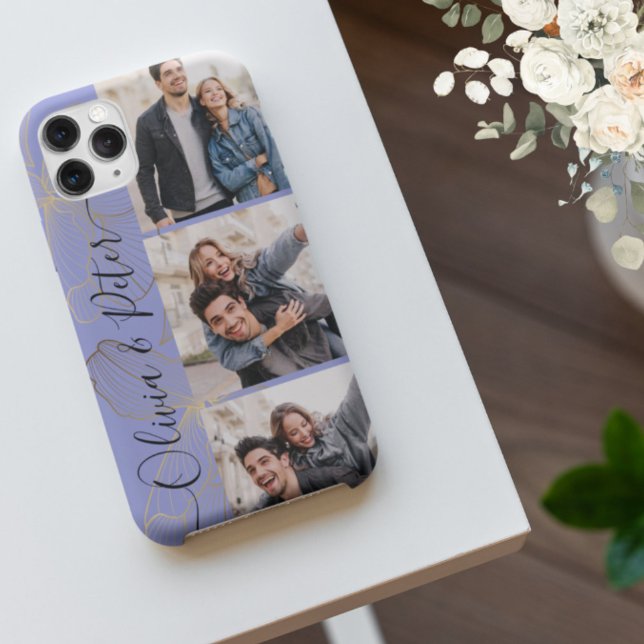 Purple couple names 3 photos custom Phone Case (Creator Uploaded)