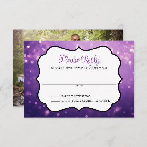 Purple Couple Response Card