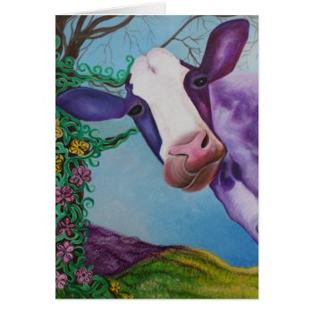 Purple Cow by LauraBarbosaArt at Zazzle