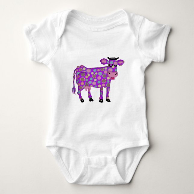 Purple Cow Baby Bodysuit (Front)