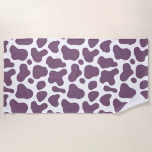Purple Cow Beach Towel