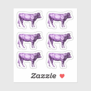Purple Cow Custom-Cut Vinyl Stickers