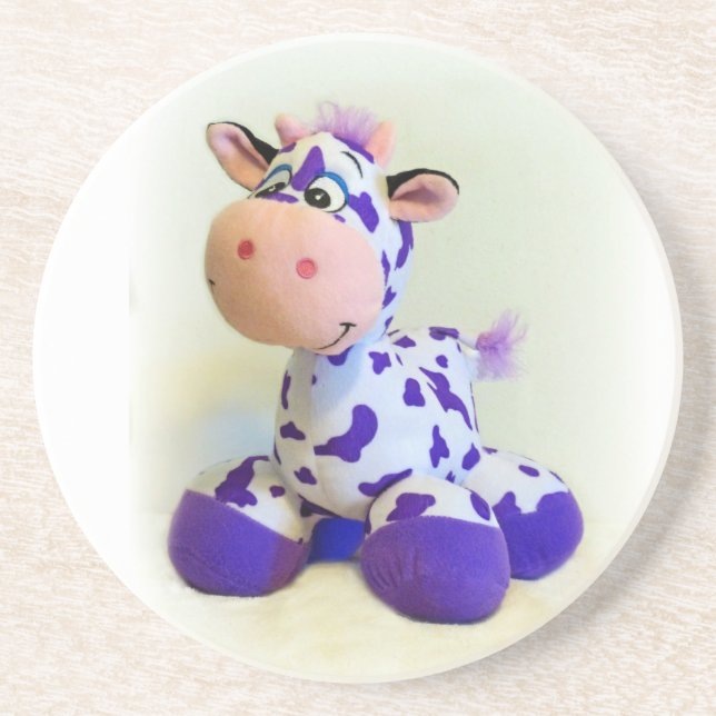 Purple Cow Drink Coaster (Front)