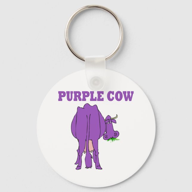 Purple Cow Keychain (Front)