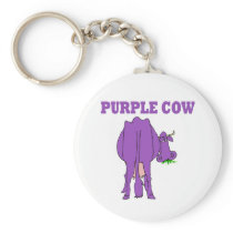 Purple Cow Keychain