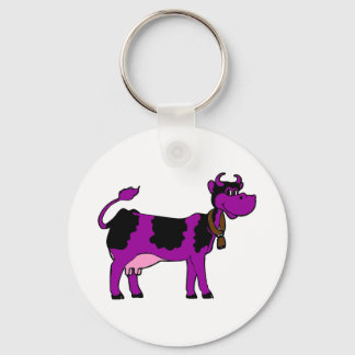 Purple Cow Keychain
