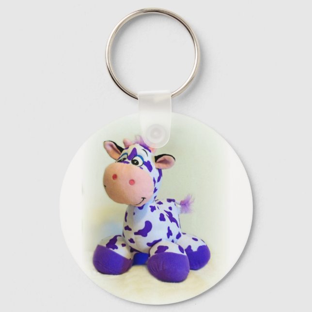 Purple Cow Keychain (Front)