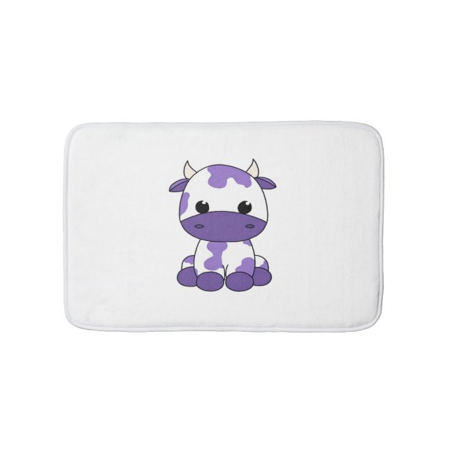 Purple cow Oversized T-Shirt_1 Bath Mat (Front)