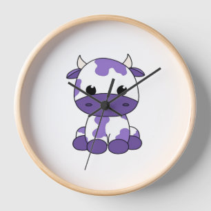 Purple cow Oversized T-Shirt_1 Clock
