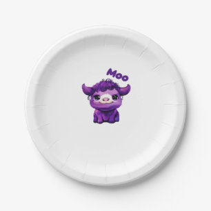 Purple Cow Oversized T-Shirt Paper Plates