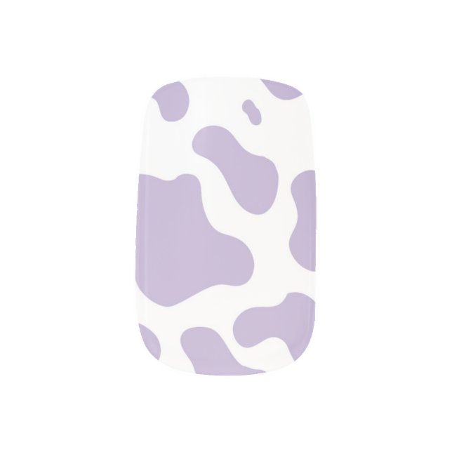 Purple Cow Patch Nail Stickers (Left Thumb)