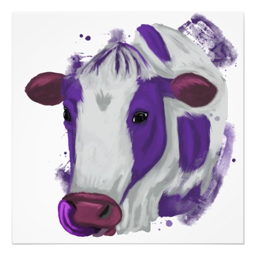 Purple cow photo print