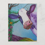 Purple Cow Postcard at Zazzle