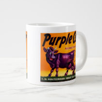 Purple Cow Produce Crate Label - Jumbo Mug