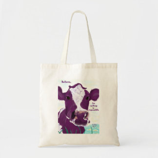 Purple Cow Quite Possibly Contemplating Flight bag
