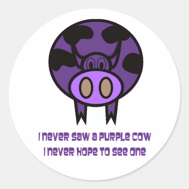 Purple Cow Sticker (Front)