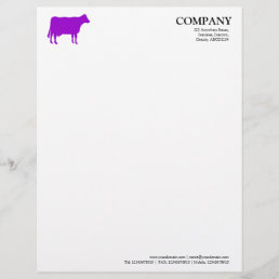 Purple Cow - White Letterhead