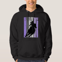 Purple Cowgirl Barrel Racing Horse Riding Rider Ri