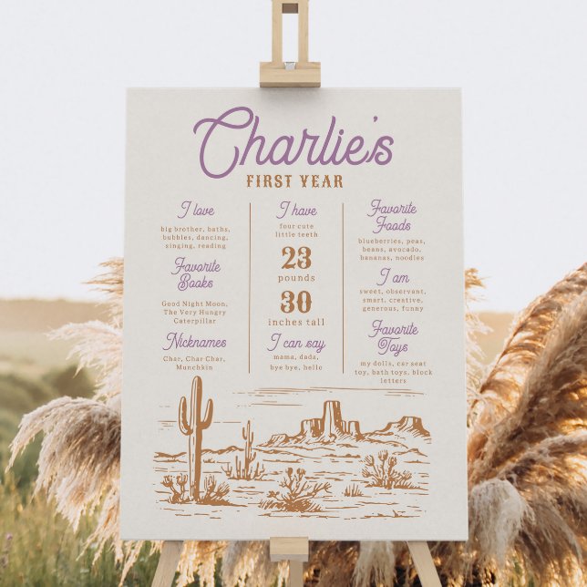 Purple Cowgirl Birthday Milestone Poster (Creator Uploaded)