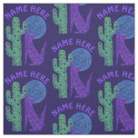 Purple Coyote Wolf Colorful Southwestern Design Fabric