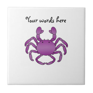 Purple crab ceramic tile