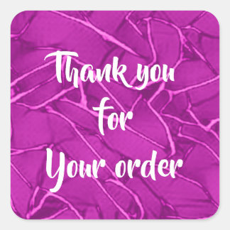 Purple Cracked Pattern Business Square Sticker