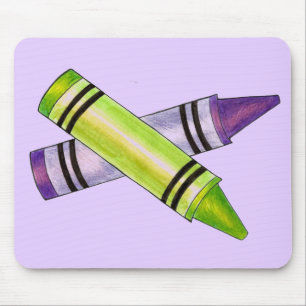 Purple Crayon Artist Art Teacher School Mousepad