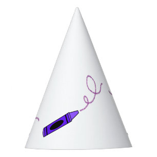 Purple Crayon  Party Hat