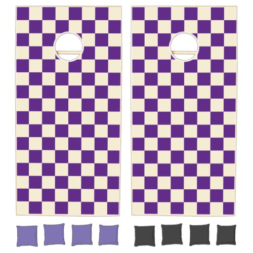 Purple & Cream Checker