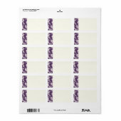 Purple, Cream, Pink Damask Address Label - Blank (Full Sheet)