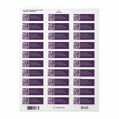 Purple, Cream, Pink Return Address Label (Full Sheet)