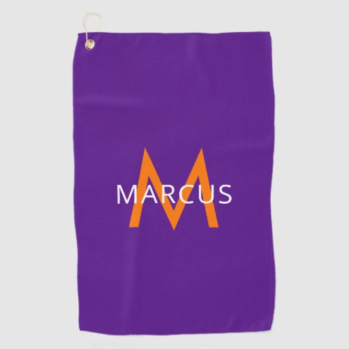 Purple Create Your Own Modern Personalized Golf Towel