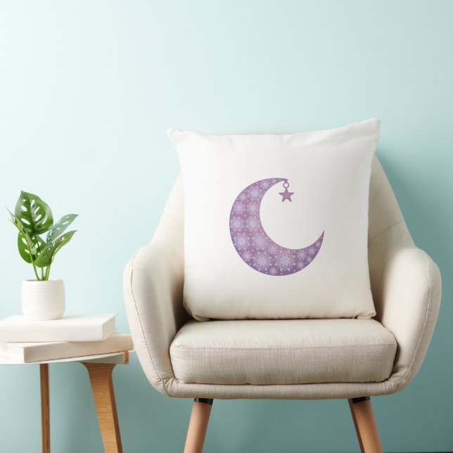 Purple Crescent Moon Pillow (Chair)