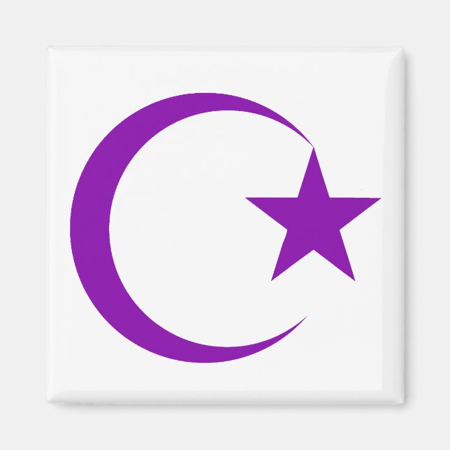 Purple Crescent & Star.png Magnet (Front)
